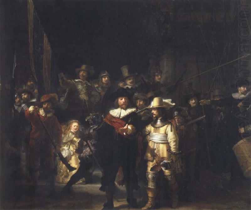 REMBRANDT Harmenszoon van Rijn The Militia Company of Frans Banning Cocq,Known as The Night Watch china oil painting image